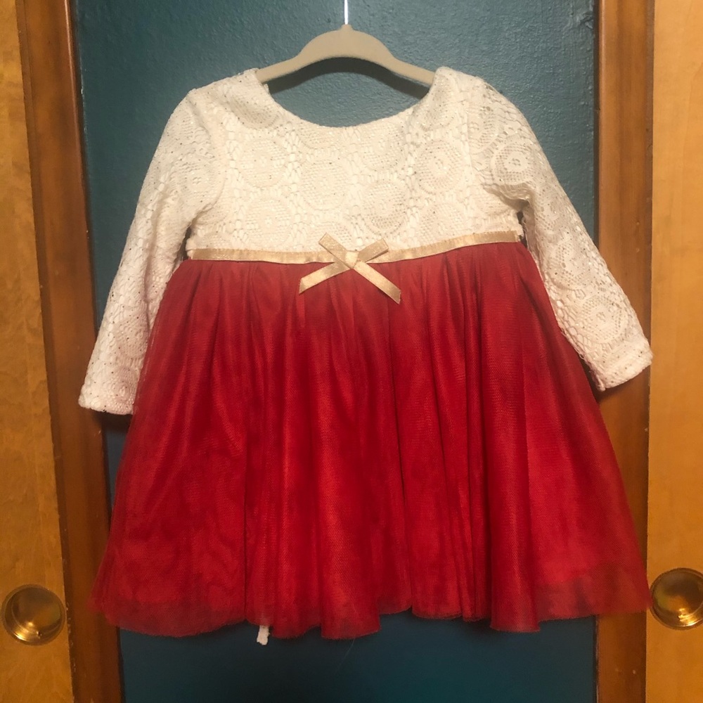 💃🏻🌲Beautiful red and gold holiday dress